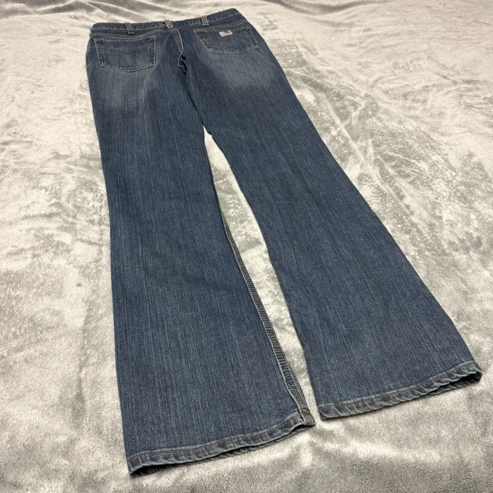 Carhartt Women's Traditional Fit WB001 F10 Size 10x36 Denim Bootcut Jeans